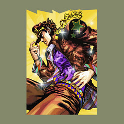 Свитшот хлопковый мужской Джотаро Куджо - JoJo Bizarre Adventure, цвет: авокадо — фото 2