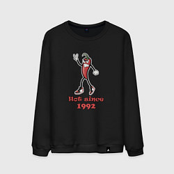 Свитшот хлопковый мужской Hot since 1992, цвет: черный