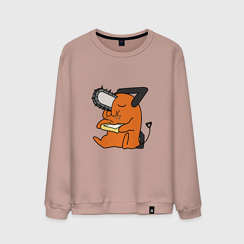 Мужской свитшот Пачита ест тост / Пыльно-розовый – фото 1