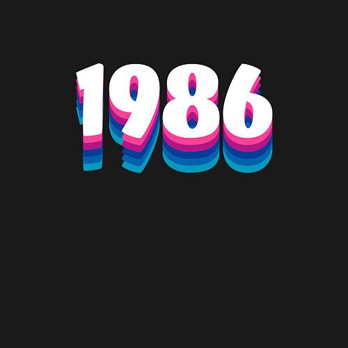 Мужской свитшот Made in 1986 vintage art / Черный – фото 3