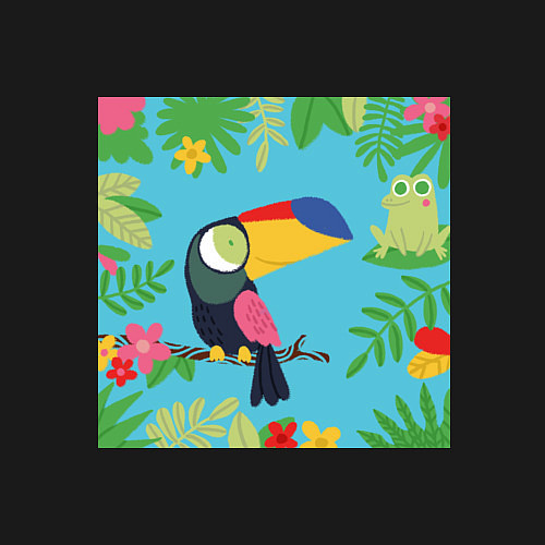 Мужской свитшот Тукан милый / Черный – фото 3