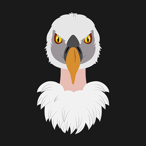 Мужской свитшот Птица стервятник / Черный – фото 3