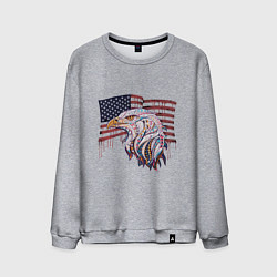 Свитшот хлопковый мужской American eagle, цвет: меланж