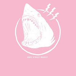 Свитшот хлопковый мужской Dope street market shark, цвет: светло-розовый — фото 2