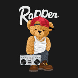 Свитшот хлопковый мужской Rapper bear, цвет: черный — фото 2