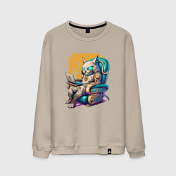 Мужской свитшот Кот геймер в кресле