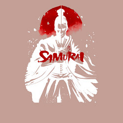 Свитшот хлопковый мужской Белый самурай с катаной перед лицом, цвет: пыльно-розовый — фото 2