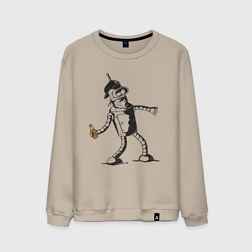 Мужской свитшот Бендер граффити / Миндальный – фото 1