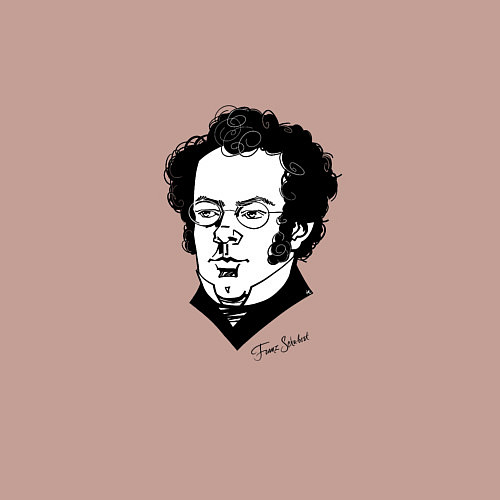 Мужской свитшот Франц Шуберт / Пыльно-розовый – фото 3