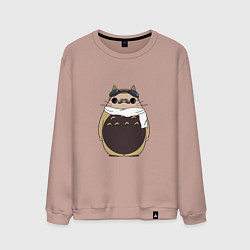 Свитшот хлопковый мужской Тоторо Порко Россо, цвет: пыльно-розовый