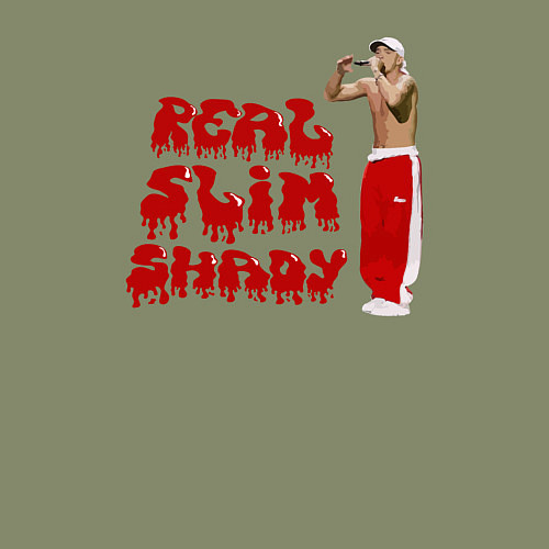 Мужской свитшот Eminem: Real Slim Shady / Авокадо – фото 3