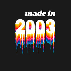 Свитшот хлопковый мужской Made in 2003 liquid art, цвет: черный — фото 2