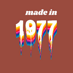 Свитшот хлопковый мужской Made in 1977 liquid art, цвет: кирпичный — фото 2