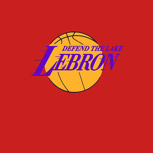 Мужской свитшот Defend the lake Lebron / Красный – фото 3