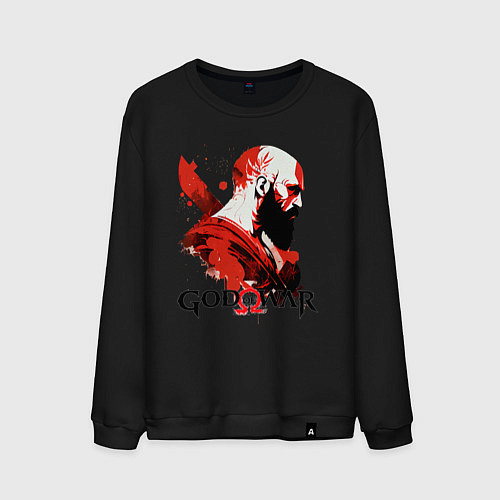 Мужской свитшот Кратос, арт / Черный – фото 1