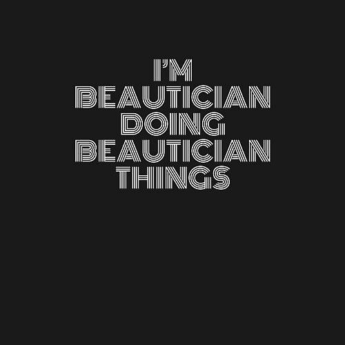 Мужской свитшот Im beautician doing beautician things / Черный – фото 3
