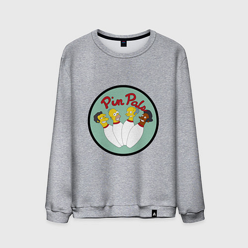 Мужской свитшот Simpsons bowling / Меланж – фото 1