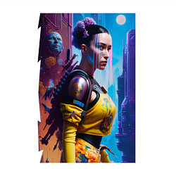 Свитшот хлопковый мужской Cyberpunk - character - neural network, цвет: белый — фото 2