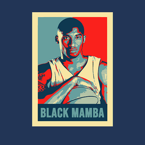 Мужской свитшот Black mamba poster / Тёмно-синий – фото 3