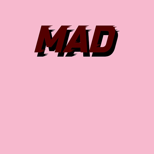 Мужской свитшот Надпись с полосами от скорости mad / Светло-розовый – фото 3