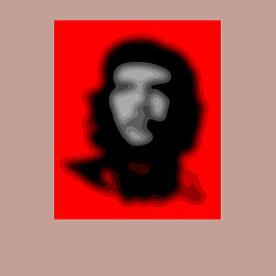 Свитшот хлопковый мужской Че Гевара расплывчатая иллюзия, цвет: пыльно-розовый — фото 2