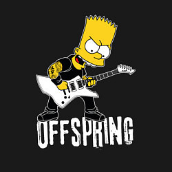 Свитшот хлопковый мужской Offspring Барт Симпсон рокер, цвет: черный — фото 2