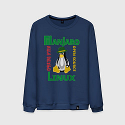 Мужской свитшот Линукс пингвин в шляпе