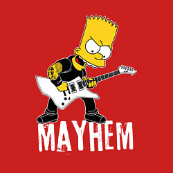 Свитшот хлопковый мужской Mayhem Барт Симпсон рокер, цвет: красный — фото 2