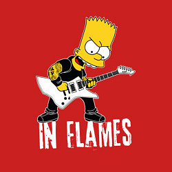 Свитшот хлопковый мужской In Flames Барт Симпсон рокер, цвет: красный — фото 2