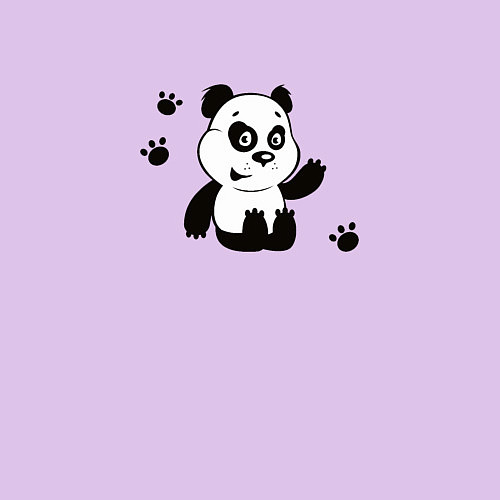 Мужской свитшот Мультяшный мишка панда / Лаванда – фото 3