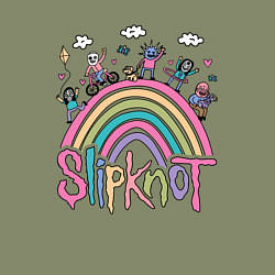 Свитшот хлопковый мужской Slipknot рисунок, цвет: авокадо — фото 2