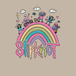 Свитшот хлопковый мужской Slipknot рисунок, цвет: миндальный — фото 2