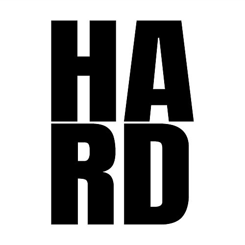 Мужской свитшот Hard жесткая надпись / Белый – фото 3
