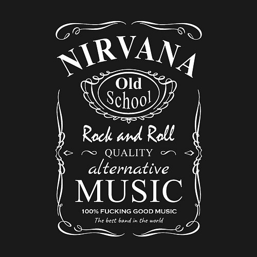 Мужской свитшот Nirvana в стиле Jack Daniels / Черный – фото 3