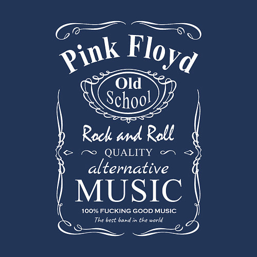 Мужской свитшот Pink Floyd в стиле Jack Daniels / Тёмно-синий – фото 3