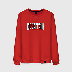 Свитшот хлопковый мужской Led Zeppelin логотип, цвет: красный