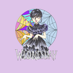 Свитшот хлопковый мужской Wednesday возле окна, цвет: лаванда — фото 2