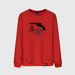 Свитшот хлопковый мужской Револьвер Кольта, цвет: красный