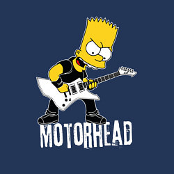 Свитшот хлопковый мужской Motorhead Барт Симпсон рокер, цвет: тёмно-синий — фото 2