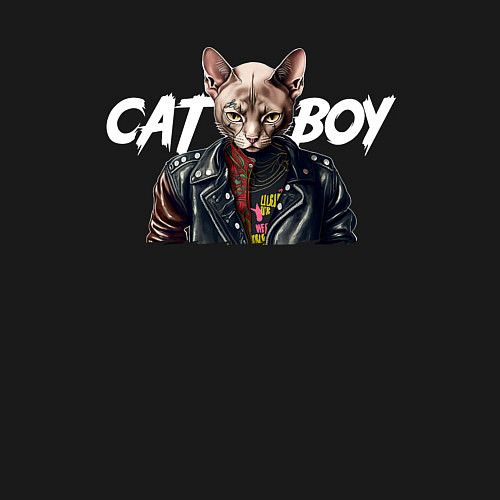 Мужской свитшот Cat boy / Черный – фото 3