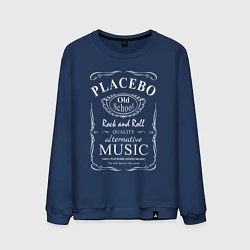 Свитшот хлопковый мужской Placebo в стиле Jack Daniels, цвет: тёмно-синий