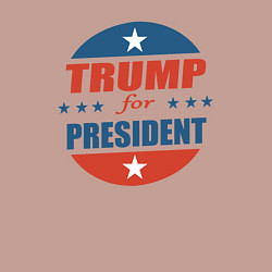 Свитшот хлопковый мужской Трамп президент, цвет: пыльно-розовый — фото 2