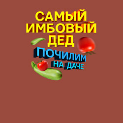 Свитшот хлопковый мужской Самый имбовый дед, цвет: кирпичный — фото 2