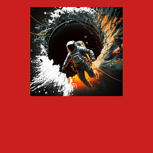 Мужской свитшот Выход в открытый космос / Красный – фото 3