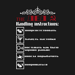 Свитшот хлопковый мужской Инструкция по обращению с дедом, цвет: черный — фото 2