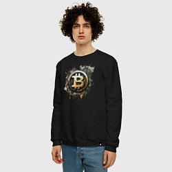 Свитшот хлопковый мужской Bitcoin BTC, цвет: черный — фото 2