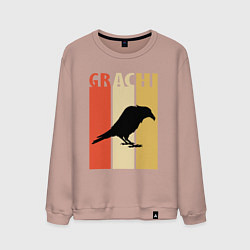 Свитшот хлопковый мужской Grachi, цвет: пыльно-розовый