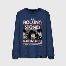 Свитшот хлопковый мужской The Rolling Stones rock, цвет: тёмно-синий