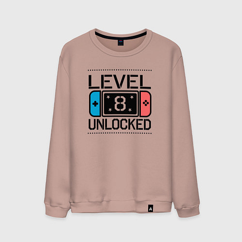 Мужской свитшот Level 8 unlocked / Пыльно-розовый – фото 1