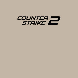 Свитшот хлопковый мужской Counter strike 2 лого черный, цвет: миндальный — фото 2